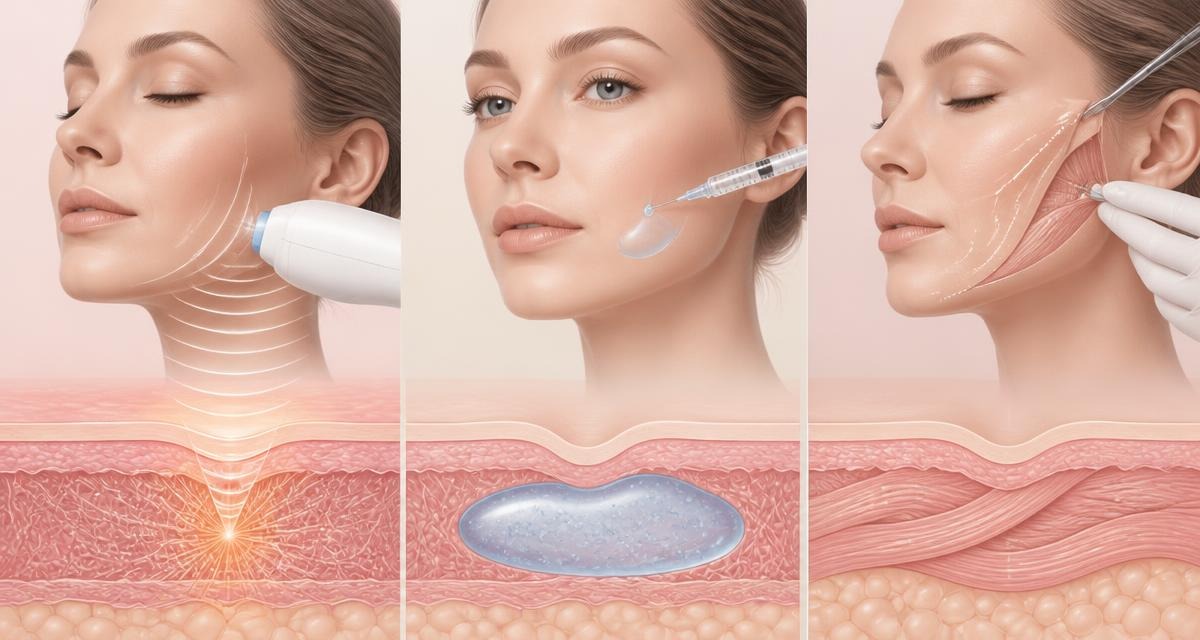 (P) HIFU, acid hialuronic sau lifting chirurgical: cum se compară cele trei abordări